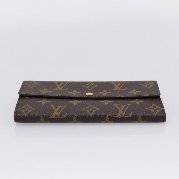 LOUIS VUITTON Monogram Portefeuille Sarah Long Wallet M61734 LV Auth 207050