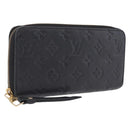 LOUIS VUITTON Monogram Empreinte Zippy Long Wallet Black M61864 LV Auth 207051-1