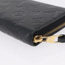 LOUIS VUITTON Monogram Empreinte Zippy Long Wallet Black M61864 LV Auth 207051-11
