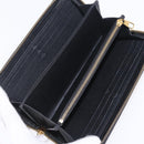 LOUIS VUITTON Monogram Empreinte Zippy Long Wallet Black M61864 LV Auth 207051-14