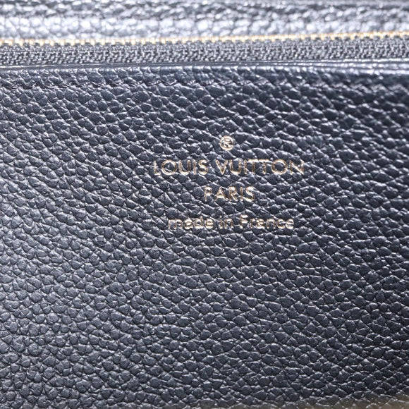 LOUIS VUITTON Monogram Empreinte Zippy Long Wallet Black M61864 LV Auth 207051