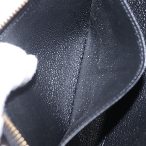 LOUIS VUITTON Monogram Empreinte Zippy Long Wallet Black M61864 LV Auth 207051
