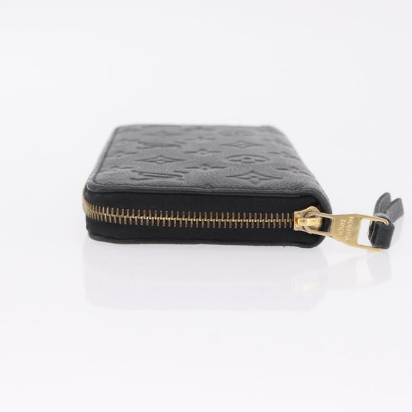 LOUIS VUITTON Monogram Empreinte Zippy Long Wallet Black M61864 LV Auth 207051