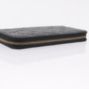 LOUIS VUITTON Monogram Empreinte Zippy Long Wallet Black M61864 LV Auth 207051-6