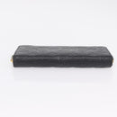 LOUIS VUITTON Monogram Empreinte Zippy Long Wallet Black M61864 LV Auth 207051-7