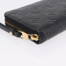 LOUIS VUITTON Monogram Empreinte Zippy Long Wallet Black M61864 LV Auth 207051-8