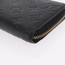 LOUIS VUITTON Monogram Empreinte Zippy Long Wallet Black M61864 LV Auth 207051-9
