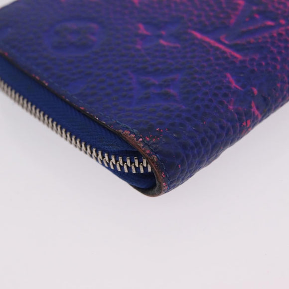LOUIS VUITTON Taurillon Clemence Illusion Zippy Wallet Vertical Auth 207052