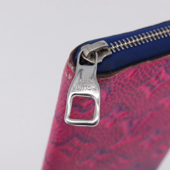 LOUIS VUITTON Taurillon Clemence Illusion Zippy Wallet Vertical Auth 207052