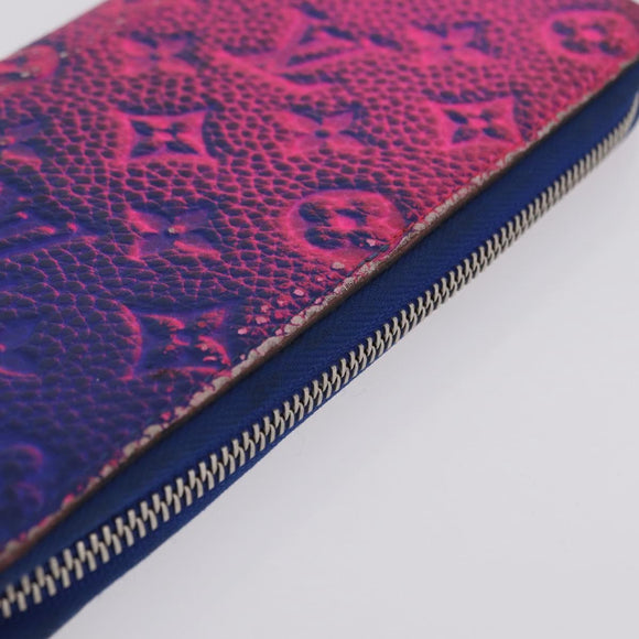 LOUIS VUITTON Taurillon Clemence Illusion Zippy Wallet Vertical Auth 207052