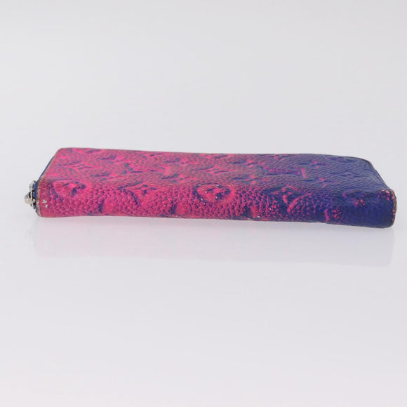LOUIS VUITTON Taurillon Clemence Illusion Zippy Wallet Vertical Auth 207052