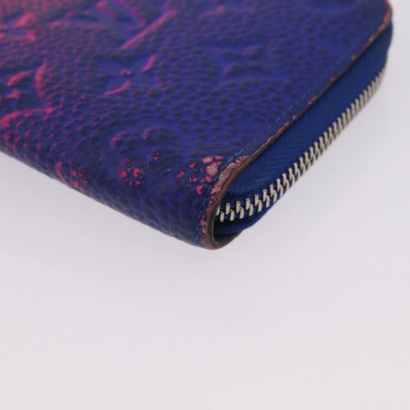 LOUIS VUITTON Taurillon Clemence Illusion Zippy Wallet Vertical Auth 207052