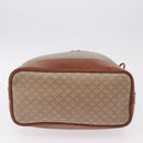 CELINE Macadam Canvas Shoulder Bag PVC Beige Gold Auth 207054-11