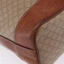 CELINE Macadam Canvas Shoulder Bag PVC Beige Gold Auth 207054-12