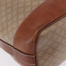 CELINE Macadam Canvas Shoulder Bag PVC Beige Gold Auth 207054-14