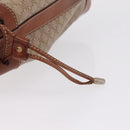 CELINE Macadam Canvas Shoulder Bag PVC Beige Gold Auth 207054-17