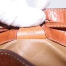 CELINE Macadam Canvas Shoulder Bag PVC Beige Gold Auth 207054-23
