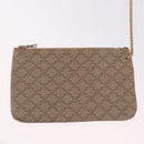 CELINE Macadam Canvas Shoulder Bag PVC Beige Gold Auth 207054-24