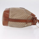 CELINE Macadam Canvas Shoulder Bag PVC Beige Gold Auth 207054-4