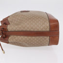CELINE Macadam Canvas Shoulder Bag PVC Beige Gold Auth 207054-5