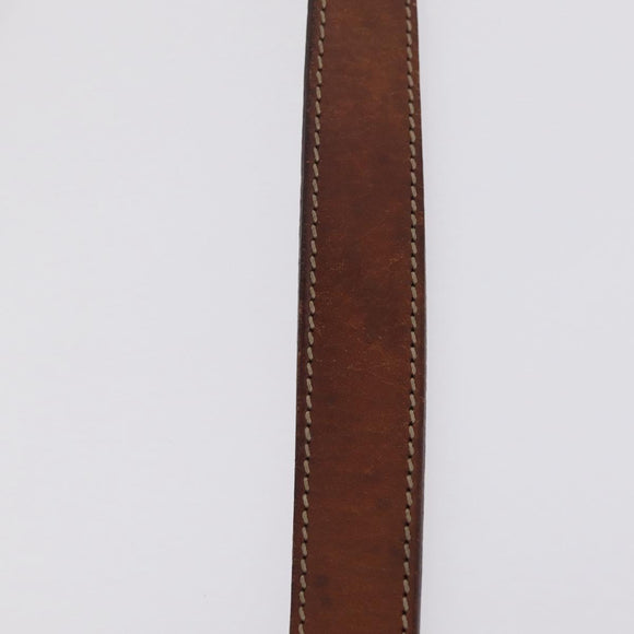 CELINE Macadam Canvas Shoulder Bag PVC Beige Gold Auth 207054