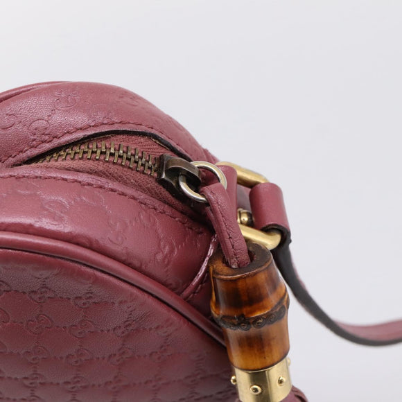GUCCI Micro GG Canvas Micro Guccissima Bag Leather Gold Pink 309538 Auth 207061