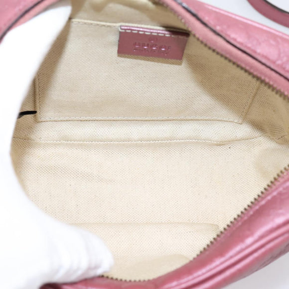 GUCCI Micro GG Canvas Micro Guccissima Bag Leather Gold Pink 309538 Auth 207061