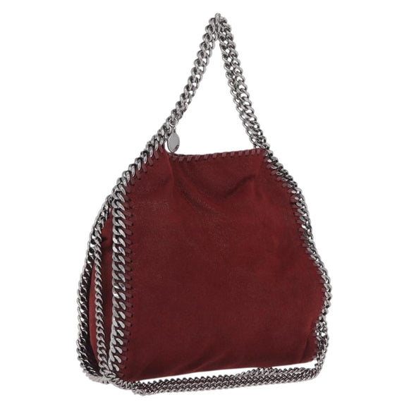 Stella McCartney Chain Falabella Bag Polyester Bordeaux 371223 Auth 207062A
