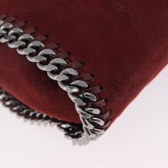 Stella McCartney Chain Falabella Bag Polyester Bordeaux 371223 Auth 207062A