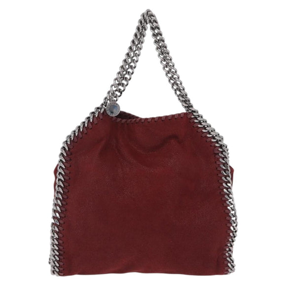 Stella McCartney Chain Falabella Bag Polyester Bordeaux 371223 Auth 207062A