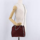 Stella McCartney Chain Falabella Bag Polyester Bordeaux 371223 Auth 207062A-24
