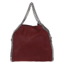 Stella McCartney Chain Falabella Bag Polyester Bordeaux 371223 Auth 207062A-3
