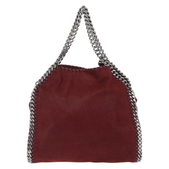 Stella McCartney Chain Falabella Bag Polyester Bordeaux 371223 Auth 207062A