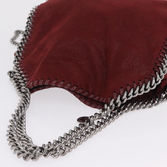Stella McCartney Chain Falabella Bag Polyester Bordeaux 371223 Auth 207062A