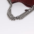 Stella McCartney Chain Falabella Bag Polyester Bordeaux 371223 Auth 207062A-7