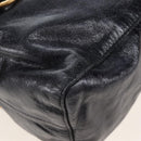 Miu Miu Matelasse Hand Bag Vitellolux 2way Black Gold Auth 207070V-16