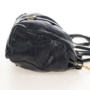 Miu Miu Matelasse Hand Bag Vitellolux 2way Black Gold Auth 207070V-5