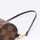 LOUIS VUITTON Damier Ebene Papillon Pouch LV Auth 207071V-8