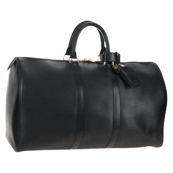 LOUIS VUITTON Epi Keepall 45 Boston Bag Black M42972 LV Auth 207072V
