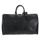 LOUIS VUITTON Epi Keepall 45 Boston Bag Black M42972 LV Auth 207072V-2