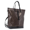 LOUIS VUITTON Monogram Eclipse Glaze Zipped Tote Backpack M43900 LV Auth 207073-1