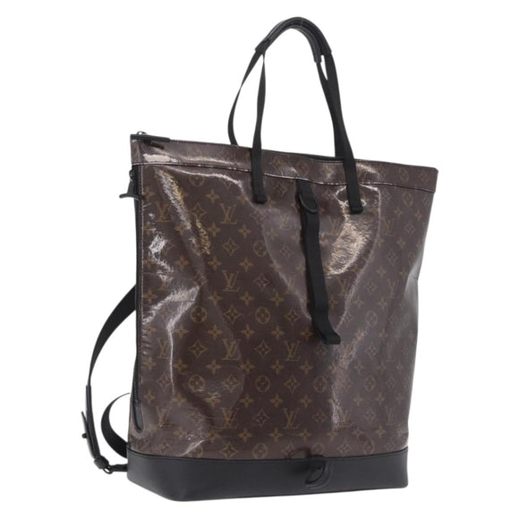 LOUIS VUITTON Monogram Eclipse Glaze Zipped Tote Backpack M43900 LV Auth 207073