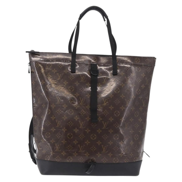 LOUIS VUITTON Monogram Eclipse Glaze Zipped Tote Backpack M43900 LV Auth 207073