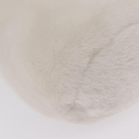 Miu Miu Shoulder Bag Fur 2way White Gold Auth 207074M