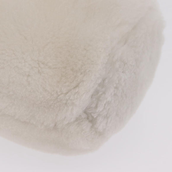 Miu Miu Shoulder Bag Fur 2way White Gold Auth 207074M