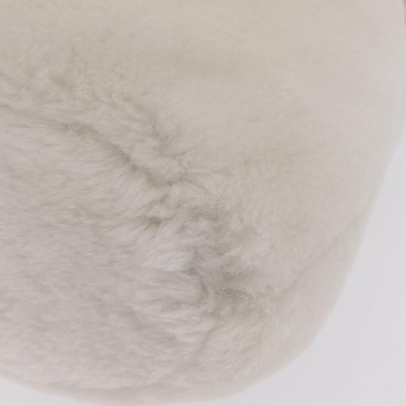 Miu Miu Shoulder Bag Fur 2way White Gold Auth 207074M