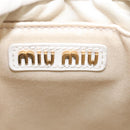 Miu Miu Shoulder Bag Fur 2way White Gold Auth 207074M-22