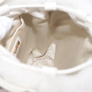 Miu Miu Shoulder Bag Fur 2way White Gold Auth 207074M-24