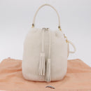 Miu Miu Shoulder Bag Fur 2way White Gold Auth 207074M-28