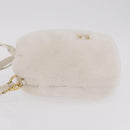 Miu Miu Shoulder Bag Fur 2way White Gold Auth 207074M-5